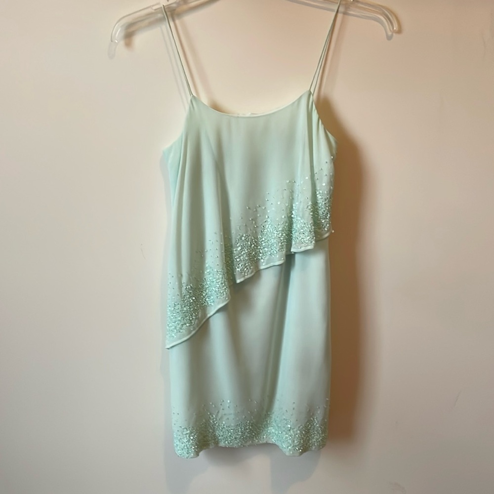 Ann Taylor Mint Sequin Dress Size 00 Petite